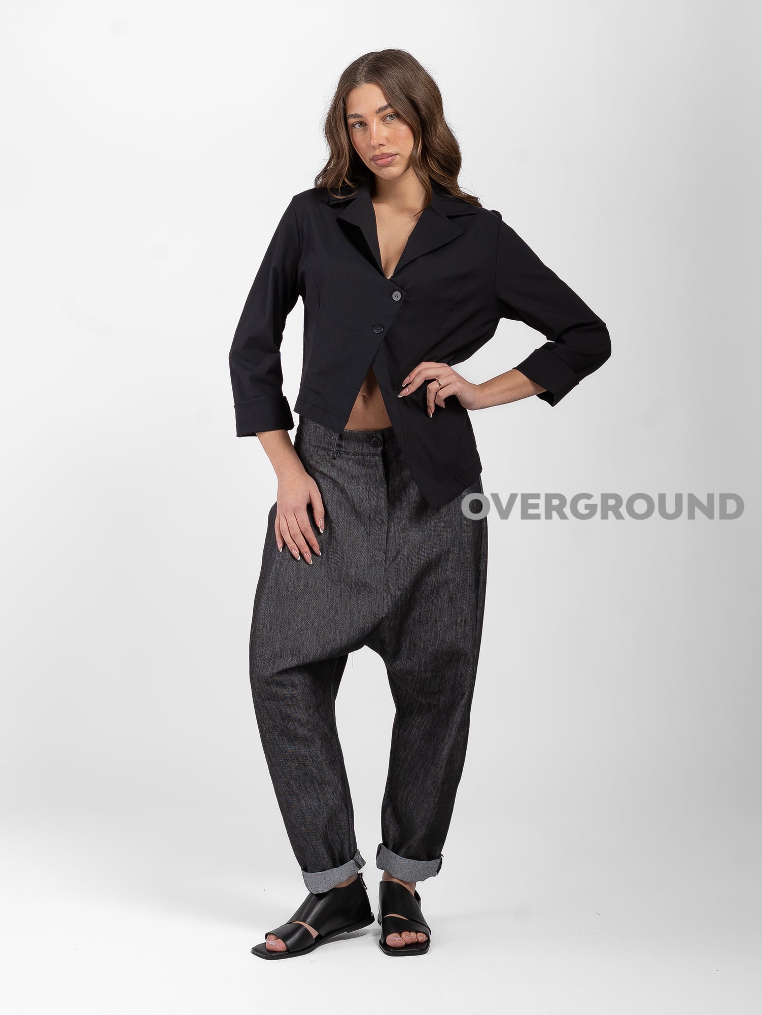 GIACCA CORTA CON ABBOTTONATURA ASIMMETRICA - OVERGROUND STORE 