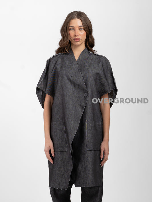 SMANICATO JEANS TAGLIO VIVO CON TASCHE DAVANTI - OVERGROUND STORE 