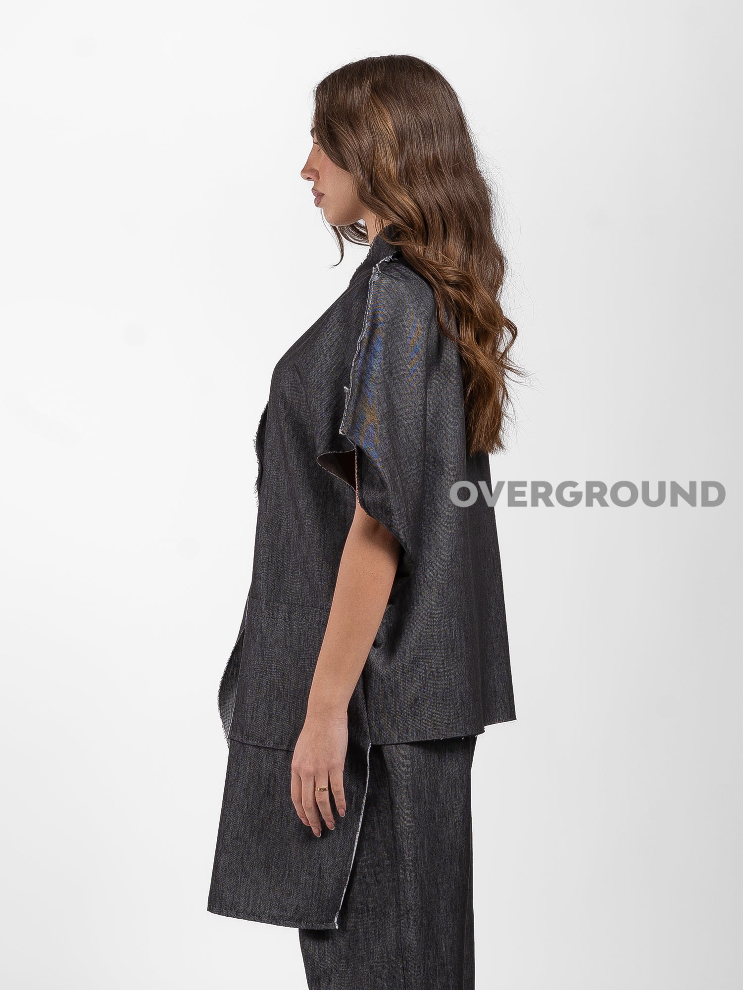 SMANICATO JEANS TAGLIO VIVO CON TASCHE DAVANTI - OVERGROUND STORE 