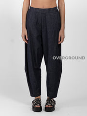 PANTALONE OVER CON CUCITURE SUL GAMBULE EFFETTO JEANS - OVERGROUND STORE 