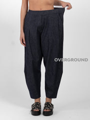 PANTALONE OVER CON CUCITURE SUL GAMBULE EFFETTO JEANS - OVERGROUND STORE 