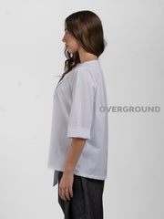 CAMICIA OVER CON ABBOTTONATURA ASIMMETRICA - OVERGROUND STORE 