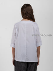 CAMICIA OVER CON ABBOTTONATURA ASIMMETRICA - OVERGROUND STORE 