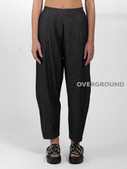PANTALONE OVER CON CUCITURE SUL GAMBULE EFFETTO JEANS - OVERGROUND STORE 