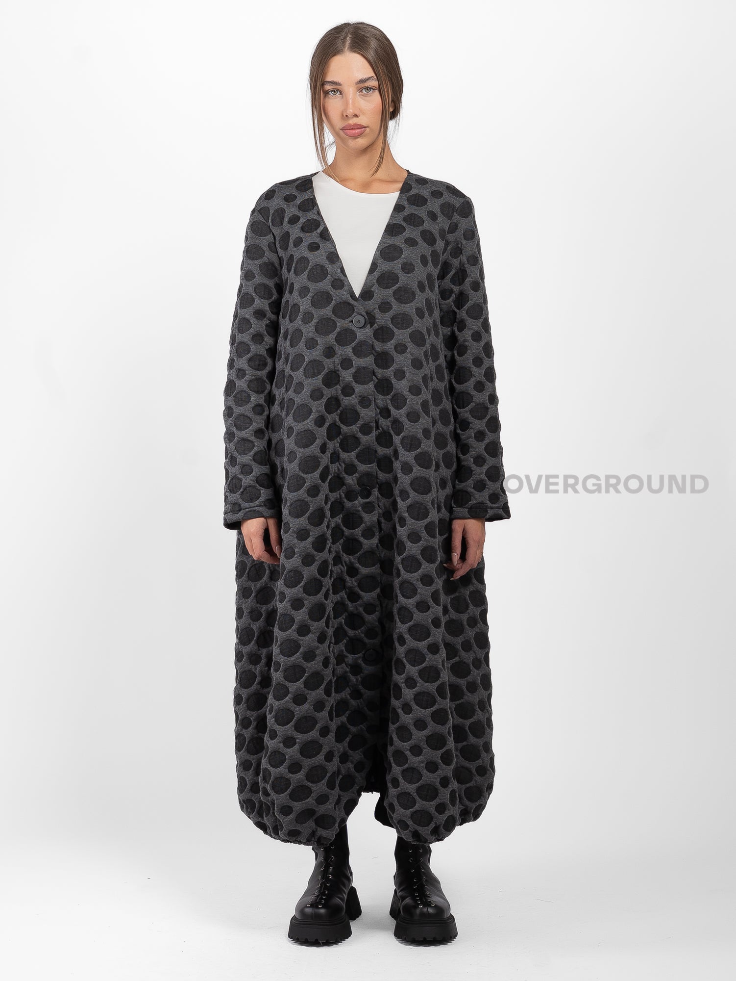 SPOLVERINO LUNGO LAVORATO CHIUSURA TRE BOTTONI - OVERGROUND STORE 