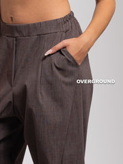 OVERSIZED TROUSERS WITH VISCOSE STITCHING