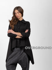 CAMICIA OVER CON PUNTE LATERALI