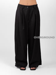 PANTALONE OVER CON CUCITURE DAVANTI E BOTTONE IN FONDO - OVERGROUND STORE 
