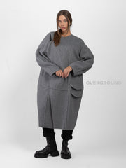 SHAWL DUSTER COAT WITH FRONT FLAP
