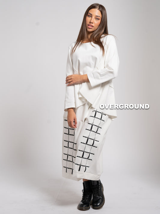PANTALONE OVER CON DETTAGLI A QUADRI