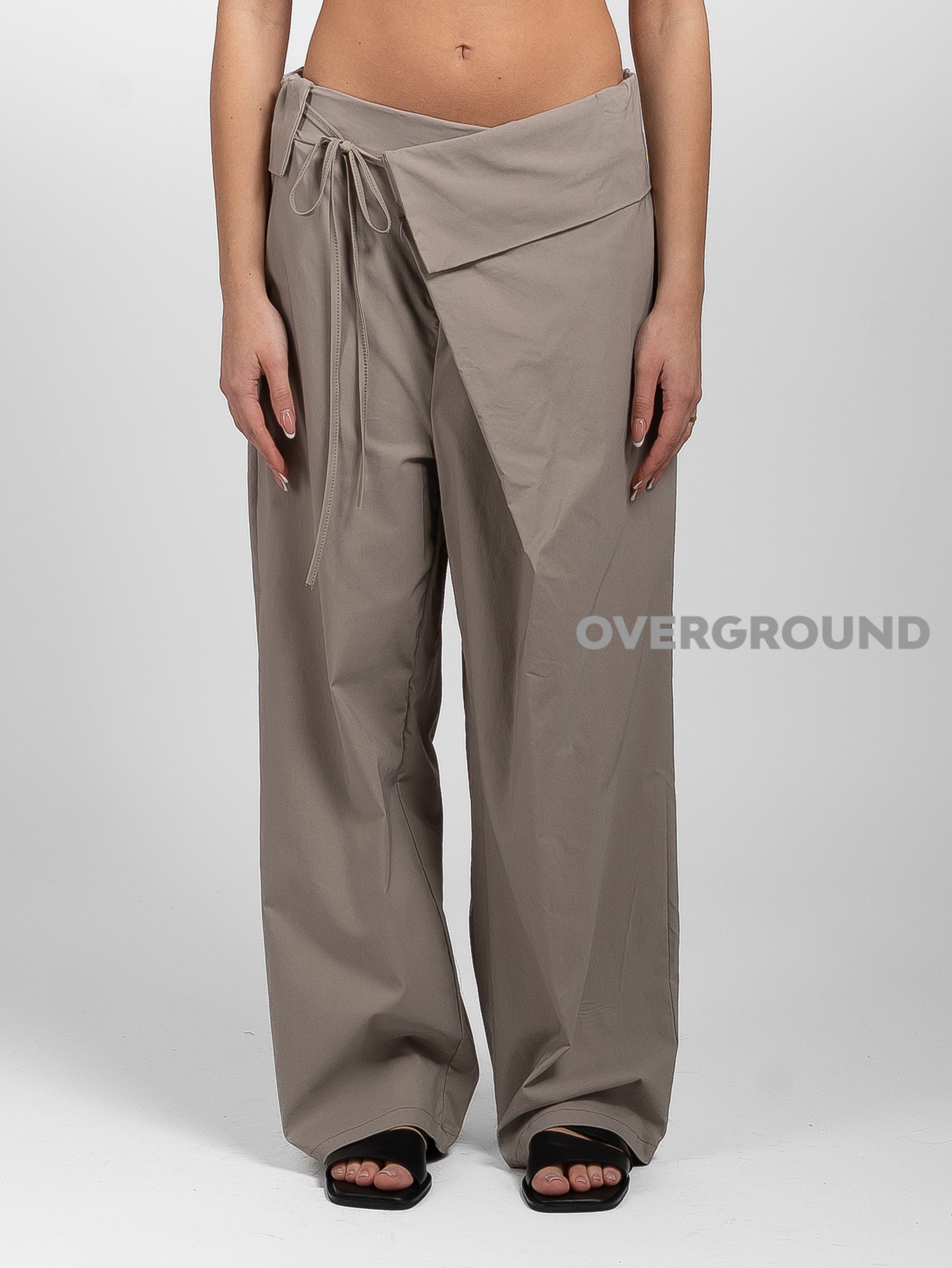 PANTALONE OVER CON PATTINA E FIOCCO CON BALZA - OVERGROUND STORE 