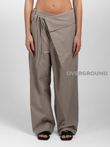 PANTALONE OVER CON PATTINA E FIOCCO CON BALZA - OVERGROUND STORE 