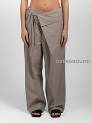 PANTALONE OVER CON PATTINA E FIOCCO CON BALZA - OVERGROUND STORE 