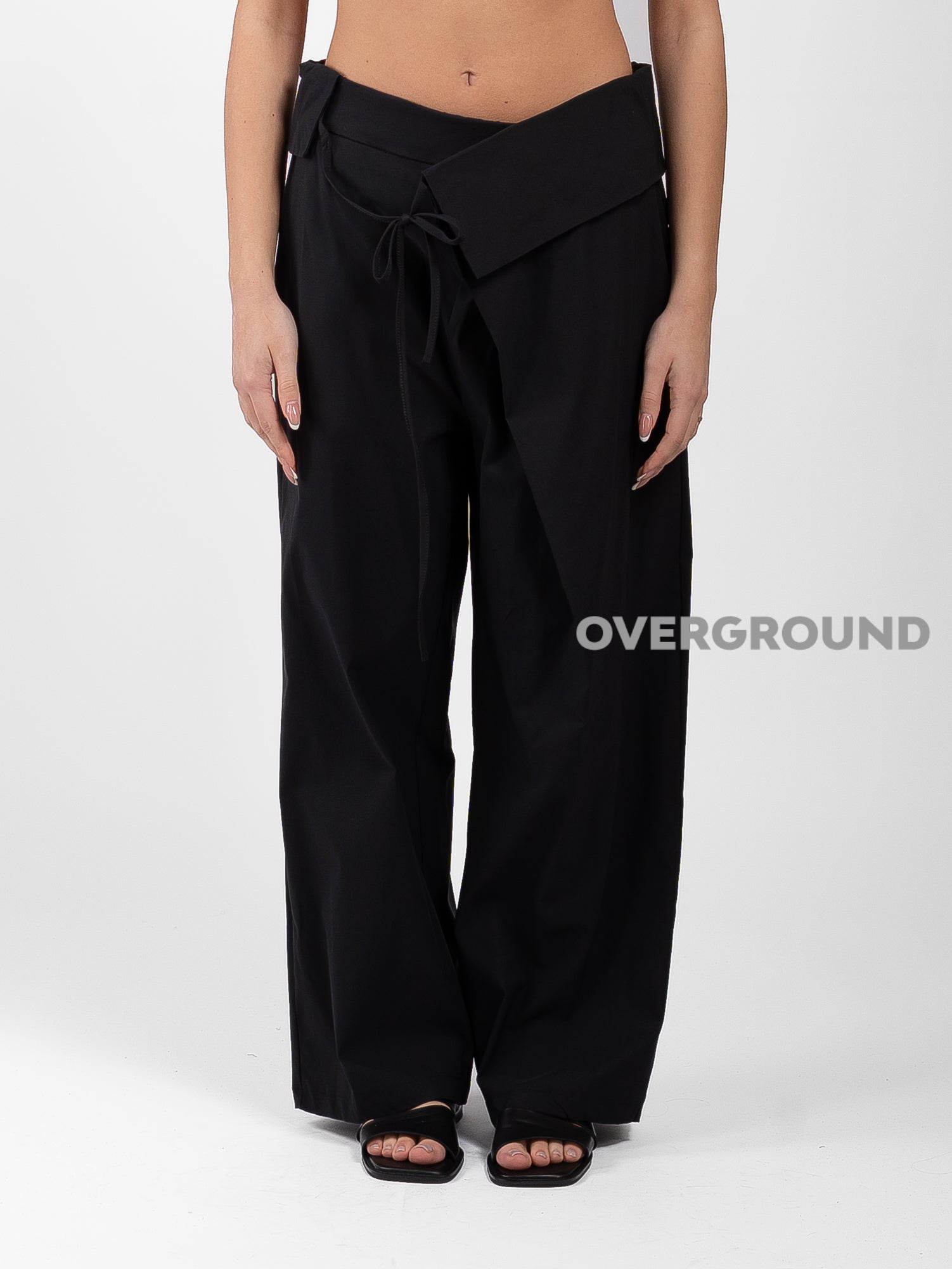 PANTALONE OVER CON PATTINA E FIOCCO CON BALZA - OVERGROUND STORE 