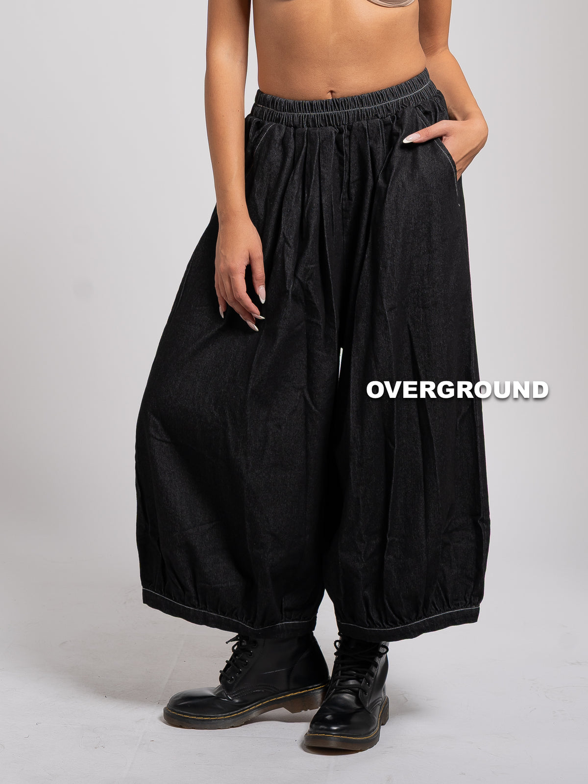 PANTALONE OVER JEANS GAMBULE LARGO