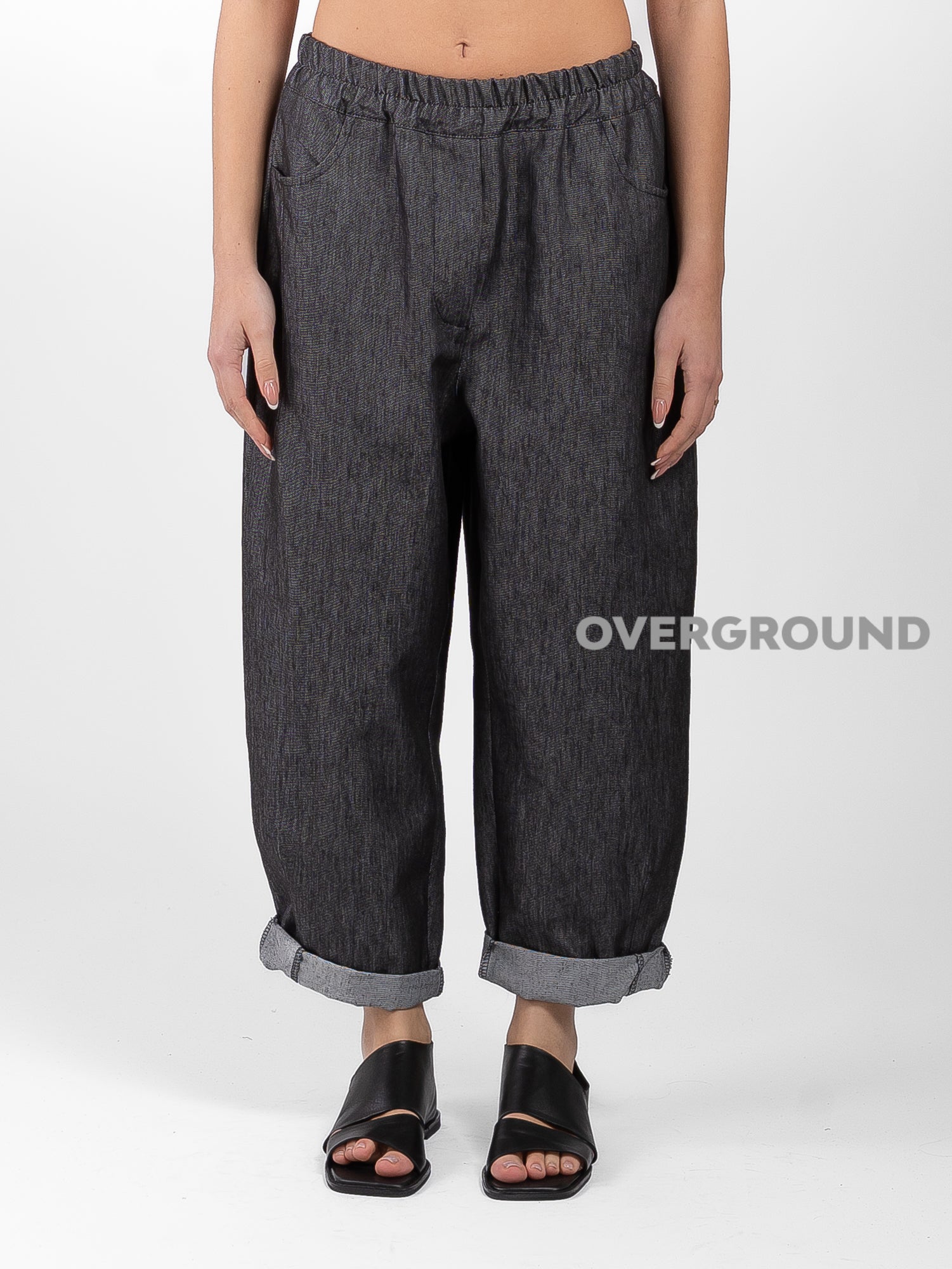 PANTALONE OVER JEANS CON TASCHE DIETRO - OVERGROUND STORE 
