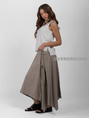 GONNA LUNGA ASIMMETRICA CON DOPPIO FIOCCO DAVANTI - OVERGROUND STORE 