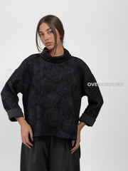 MAGLIA COLLO A BARCA TESSUTO LAVORATO - OVERGROUND STORE 