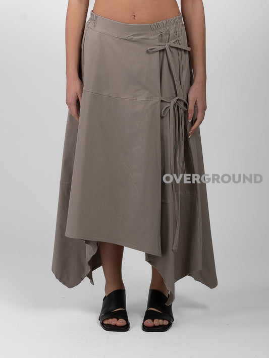 GONNA LUNGA ASIMMETRICA CON DOPPIO FIOCCO DAVANTI - OVERGROUND STORE 