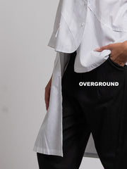 CAMICIA OVER ASIMMETRICA CON CUCITURE DAVANTI