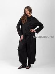 CAMICIA OVER ASIMMETRICA CON CUCITURE DAVANTI - OVERGROUND STORE 