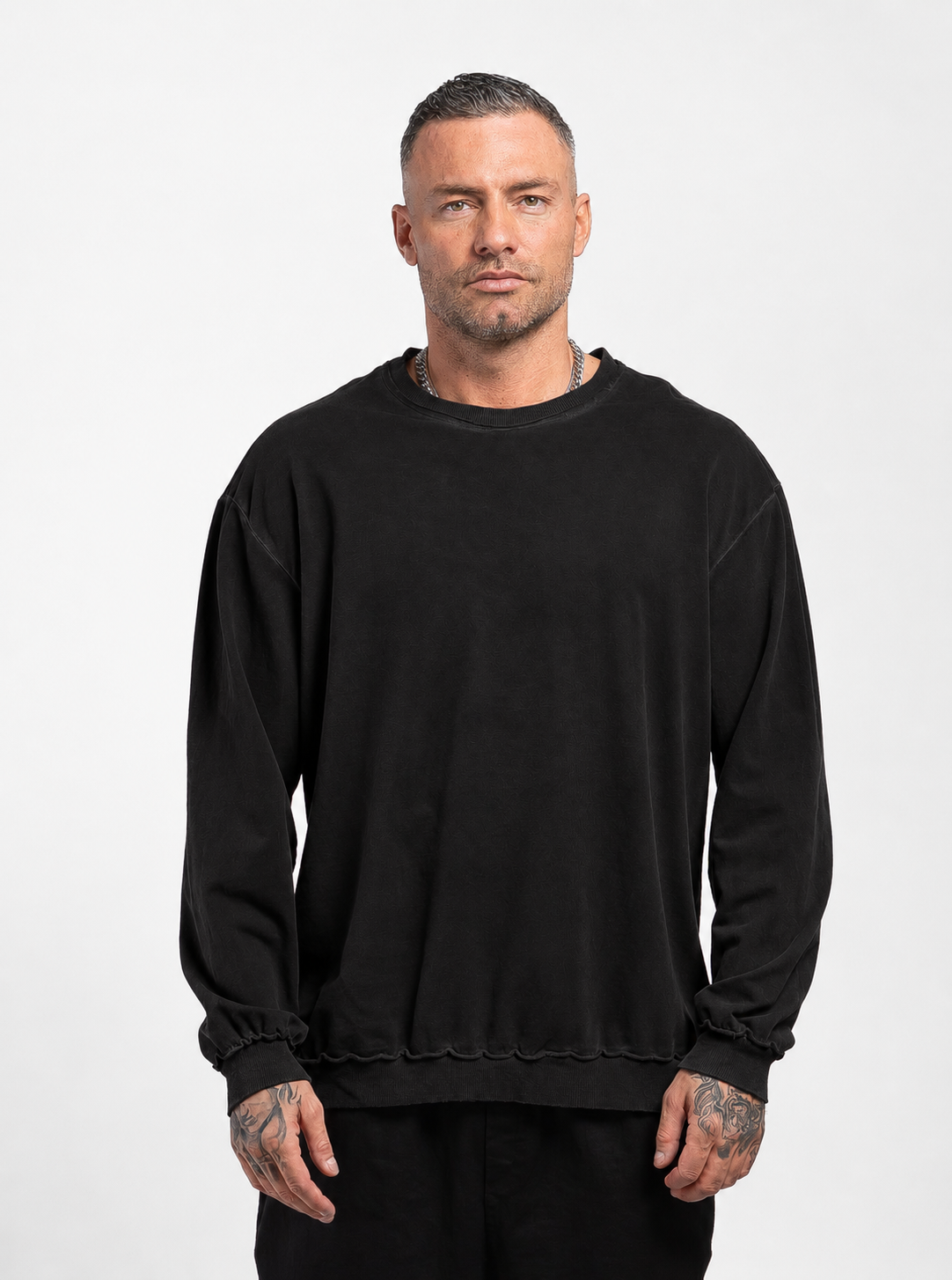MAGLIA LARGA MANICA LUNGA SCOLLO TONDO Z