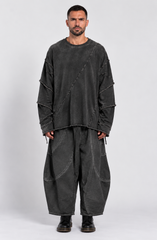 PANTALONE OVER CON CUCITURE