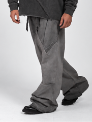 PANTALONE OVER GAMBULE LARGO CON PIEGHE DAVANTI
