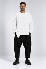 PRE-ORDER | MAGLIA IN COTONE TAGLIO ASIMMETRICO
