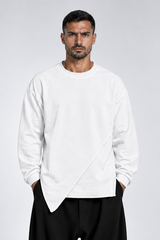 PRE-ORDER | MAGLIA IN COTONE TAGLIO ASIMMETRICO