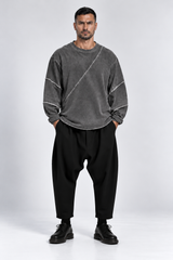 MAGLIA OVER COTONE CUCITURE A TAGLIO VIVO - OVERGROUND STORE 