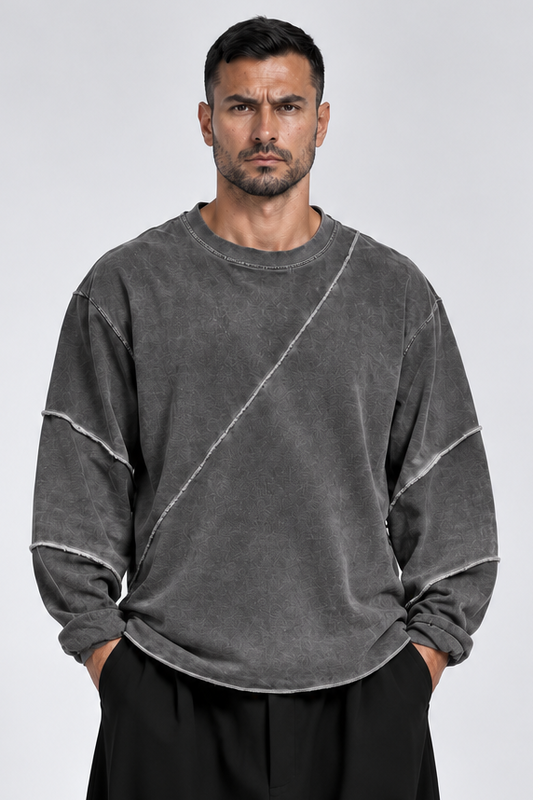 MAGLIA OVER COTONE CUCITURE A TAGLIO VIVO - OVERGROUND STORE 