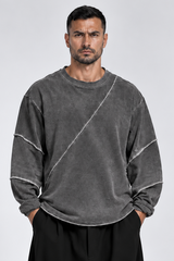 MAGLIA OVER COTONE CUCITURE A TAGLIO VIVO - OVERGROUND STORE 