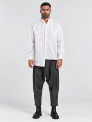 CAMICIA COLLO COREANA CON ABBOTTONATURA CENTRALE Z - OVERGROUND STORE 