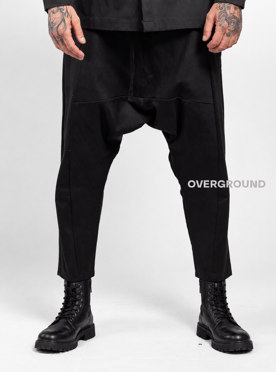LOW CROTCH TROUSERS WITH FRONT SEAMS