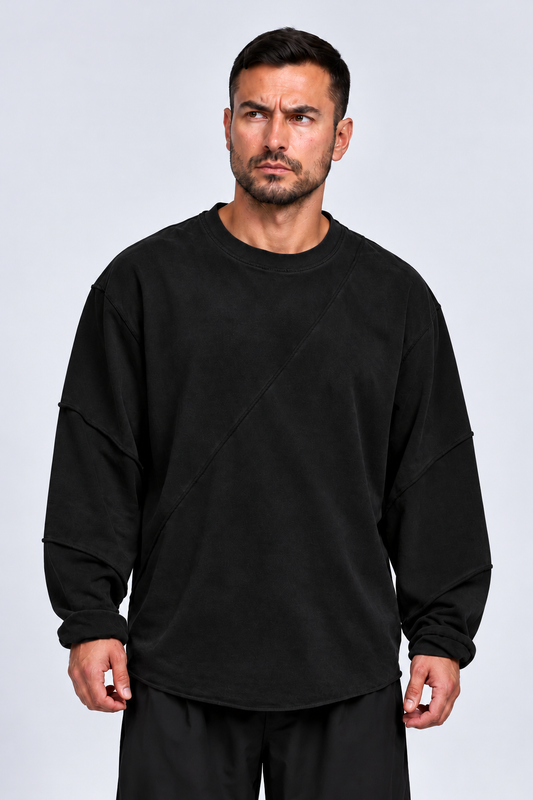 MAGLIA OVER COTONE CUCITURE A TAGLIO VIVO - OVERGROUND STORE 