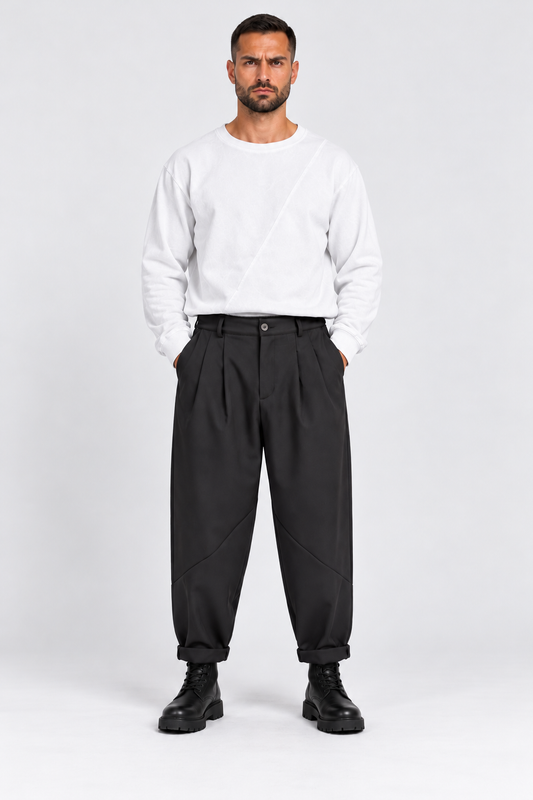 PANTALONE YY CON PENS DAVANTI E CUCITURA SUL GAMBULE
