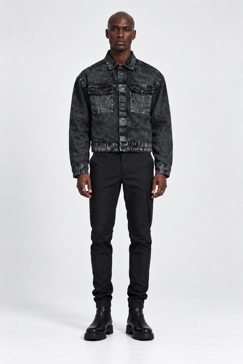 GIACCA-CAMICIA EFFETTO LAMINATO GRIGIO | LIMITED EDITION - OVERGROUND STORE 