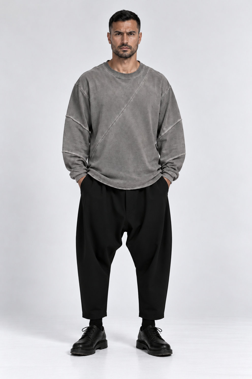 MAGLIA OVER COTONE CUCITURE A TAGLIO VIVO - OVERGROUND STORE 