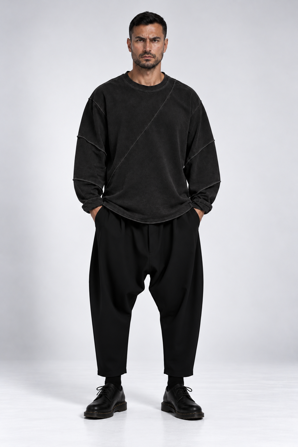 MAGLIA OVER COTONE CUCITURE A TAGLIO VIVO - OVERGROUND STORE 