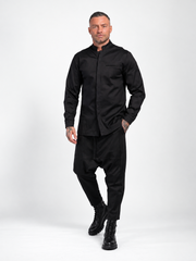 LOW CROTCH TROUSERS WITH FRONT SEAMS