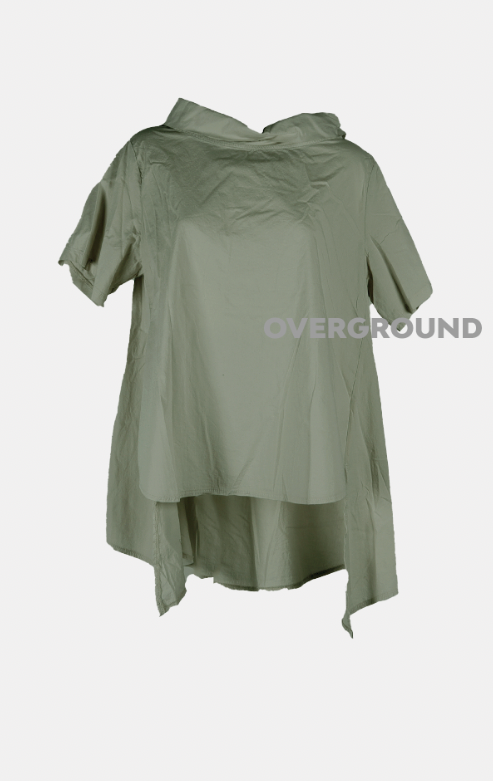 Blusa lunga con collo a barca - OVERGROUND STORE 
