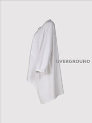 Maglia lunga asimmetrica con spacco davanti e tasca laterale - OVERGROUND STORE 
