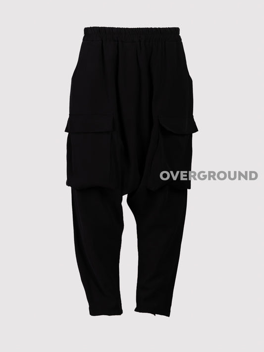 PANTALONE CAVALLO BASSO CON TASCHE DAVANTI