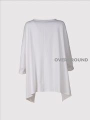 Maglia lunga asimmetrica con spacco davanti e tasca laterale - OVERGROUND STORE 