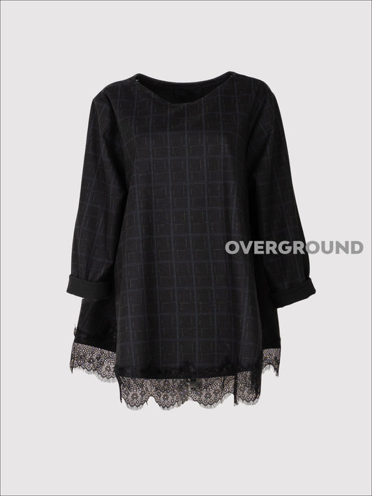 MAGLIA OVER CON PIZZO IN FONDO