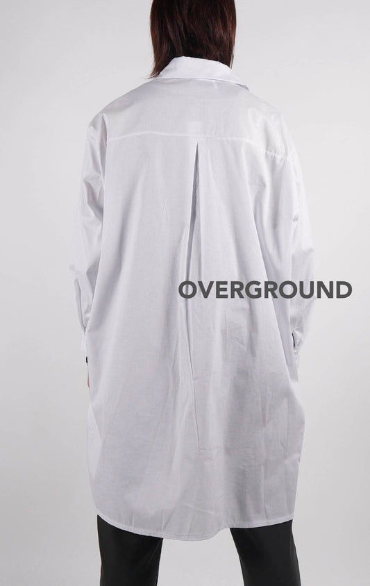 Camicia lunga  con bottoni coperti - OVERGROUND STORE 