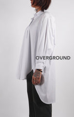 Camicia lunga  con bottoni coperti - OVERGROUND STORE 