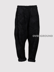 PANTALONE CAVALLO BASSO CON TESSUTO FANTASIA