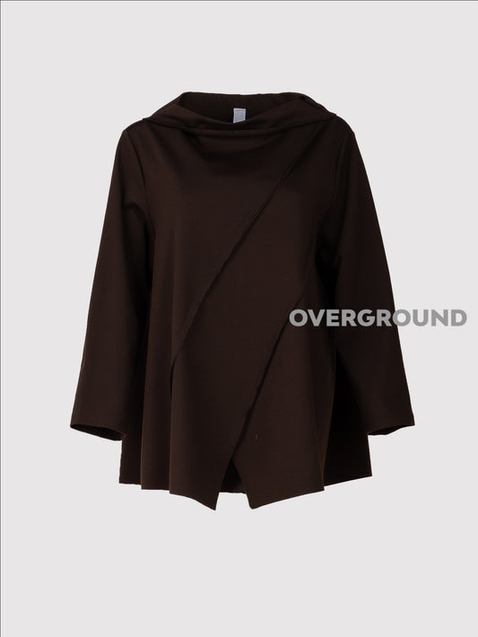BLUSA COLLO A BARCA CON CUCITURE DAVANTI - OVERGROUND STORE 